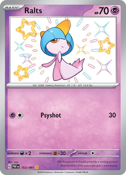 Ralts - 153/091, SV: Paldean Fates 153/091
