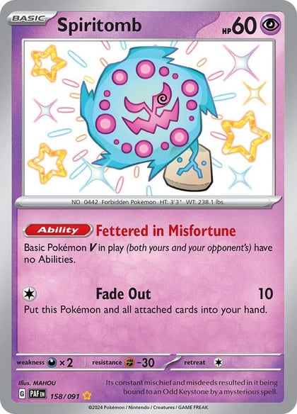 Spiritomb, SV: Paldean Fates 158/091
