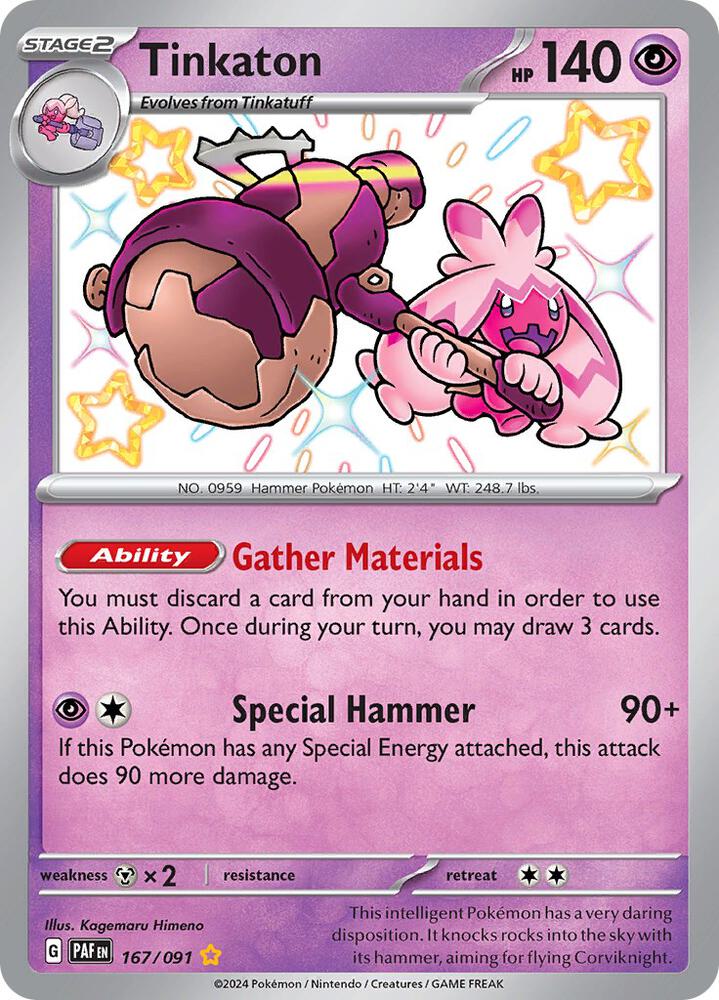 Tinkaton, SV: Paldean Fates 167/091