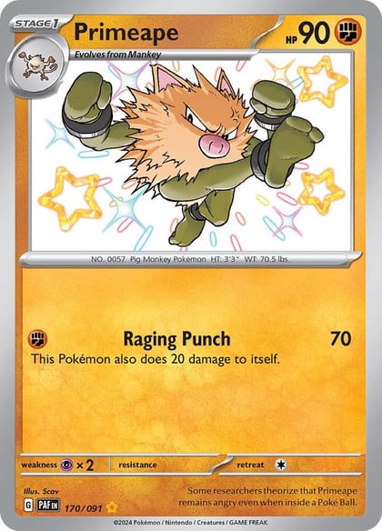 Primeape - 170/091, SV: Paldean Fates 170/091