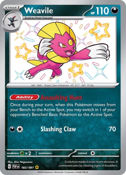 Weavile, SV: Paldean Fates 183/091