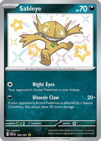 Sableye, SV: Paldean Fates 184/091