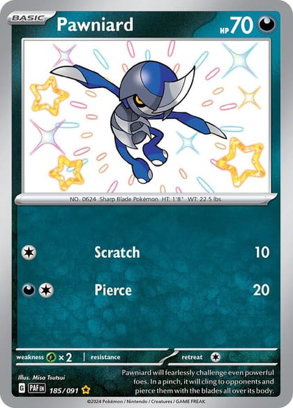 Pawniard, SV: Paldean Fates 185/091