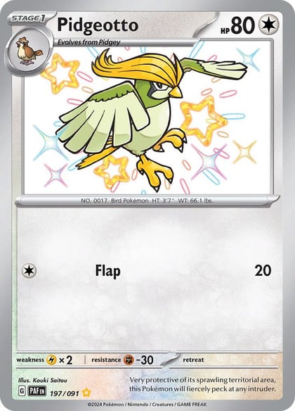 Pidgeotto, SV: Paldean Fates 197/091