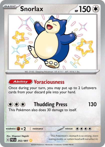 Snorlax, SV: Paldean Fates 202/091