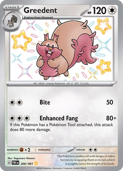 Greedent, SV: Paldean Fates 206/091