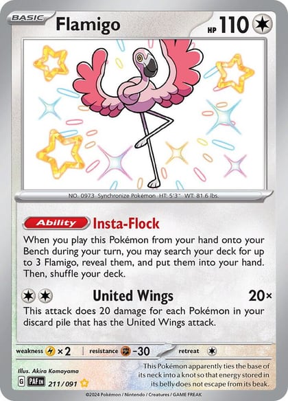 Flamigo, SV: Paldean Fates 211/091