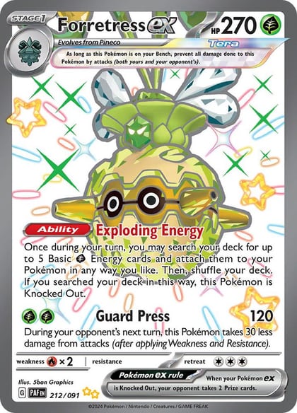 Forretress ex - 212/091, SV: Paldean Fates 212/091