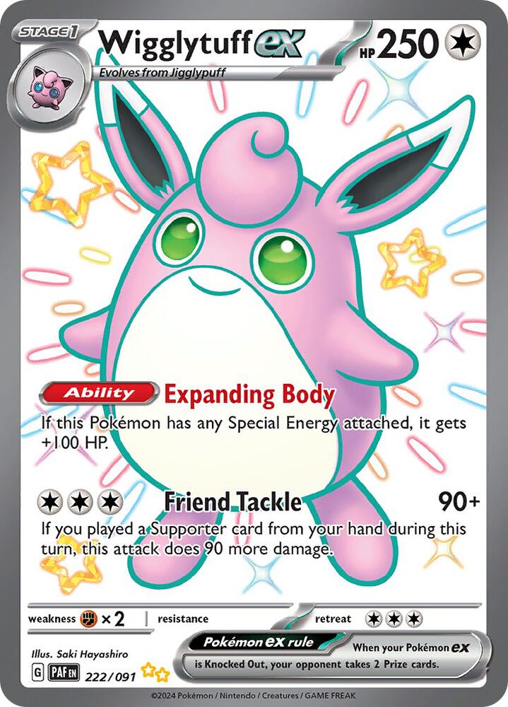 Wigglytuff ex, SV: Paldean Fates 222/091
