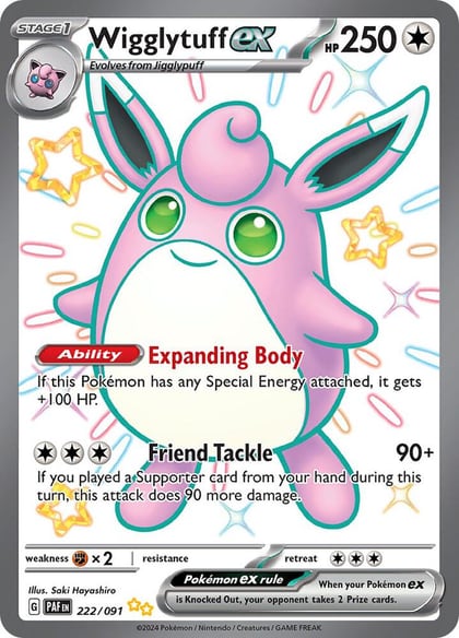 Wigglytuff ex, SV: Paldean Fates 222/091