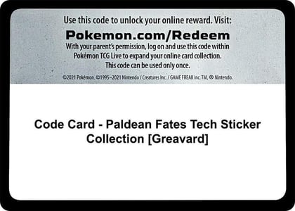 Code Card - Paldean Fates Tech Sticker Collection [Greavard], SV: Paldean Fates P550766