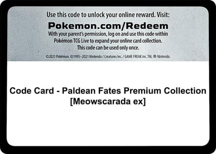 Code Card - Paldean Fates Premium Collection [Meowscarada ex], SV: Paldean Fates P550768