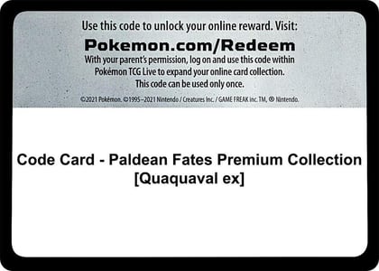 Code Card - Paldean Fates Premium Collection [Quaquaval ex], SV: Paldean Fates P550771