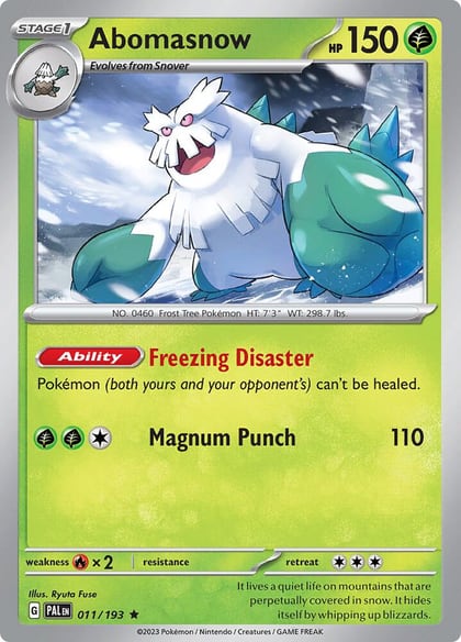 Abomasnow, SV02: Paldea Evolved 011/193