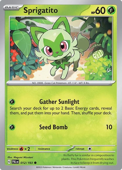 Sprigatito - 012/193, SV02: Paldea Evolved 012/193