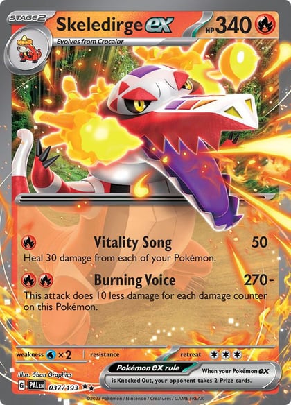 Skeledirge ex - 037/193, SV02: Paldea Evolved 037/193