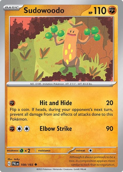 Sudowoodo, SV02: Paldea Evolved 109/193