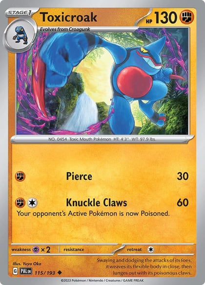 Toxicroak, SV02: Paldea Evolved 115/193