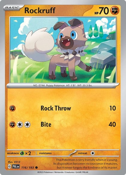 Rockruff, SV02: Paldea Evolved 116/193
