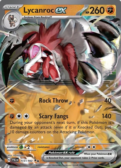 Lycanroc ex, SV02: Paldea Evolved 117/193