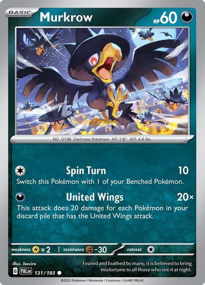 Murkrow, SV02: Paldea Evolved 131/193