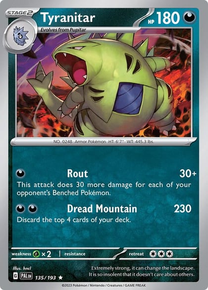 Tyranitar - 135/193, SV02: Paldea Evolved 135/193