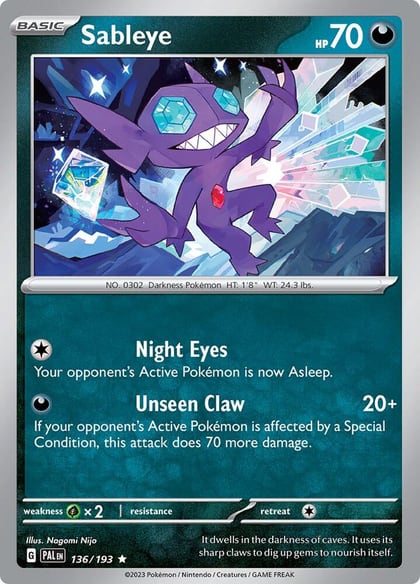 Sableye, SV02: Paldea Evolved 136/193