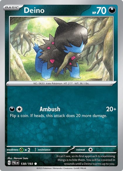 Deino, SV02: Paldea Evolved 138/193
