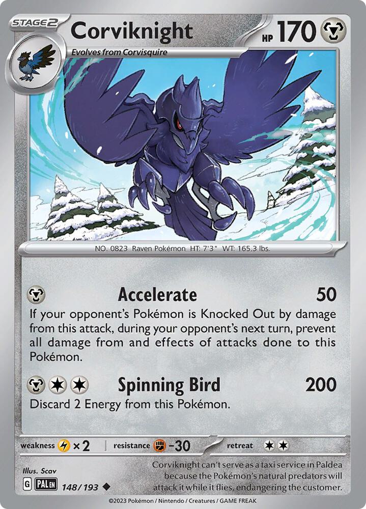 Corviknight, SV02: Paldea Evolved 148/193