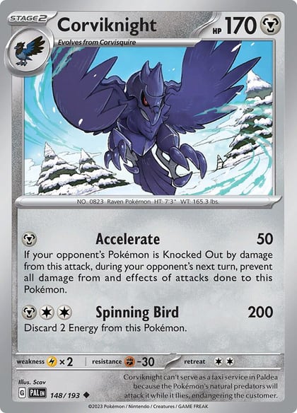 Corviknight, SV02: Paldea Evolved 148/193