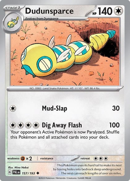 Dudunsparce, SV02: Paldea Evolved 157/193
