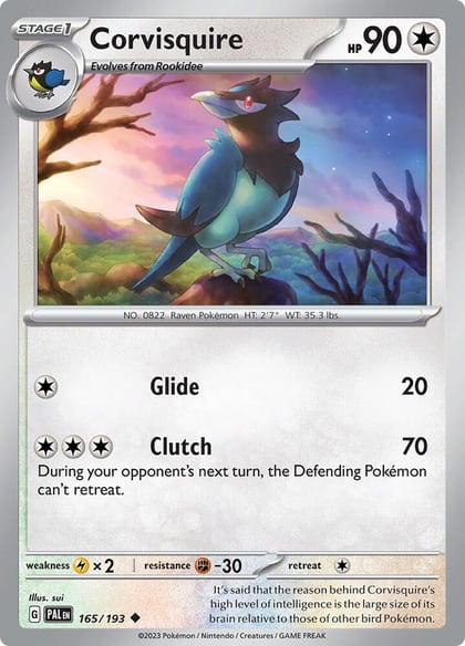 Corvisquire, SV02: Paldea Evolved 165/193