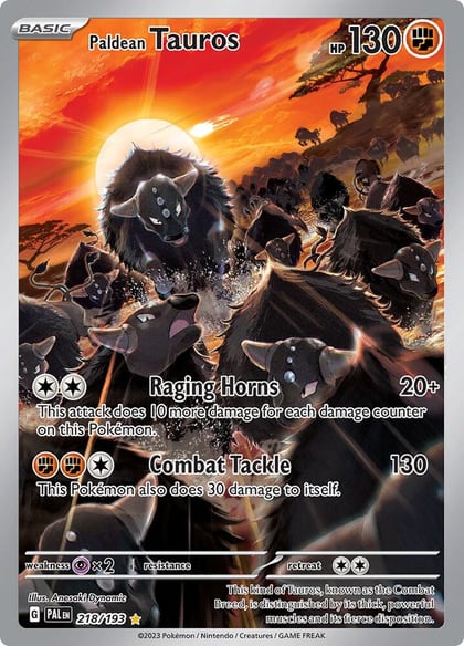 Paldean Tauros - 218/193, SV02: Paldea Evolved 218/193