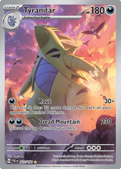 Tyranitar - 222/193, SV02: Paldea Evolved 222/193