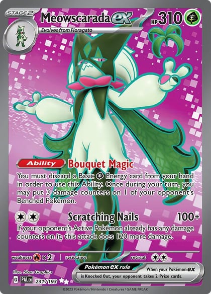 Meowscarada ex - 231/193, SV02: Paldea Evolved 231/193