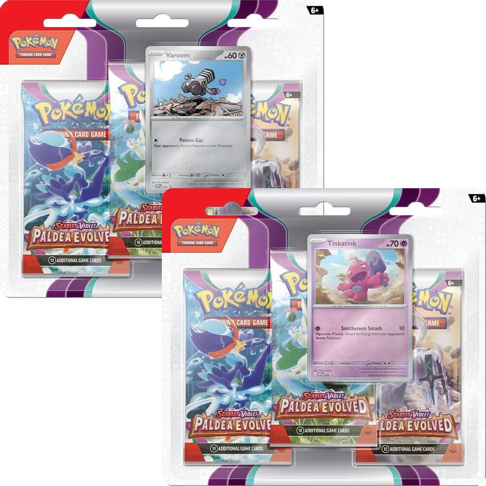 Paldea Evolved 3 Pack Blister [Set of 2], SV02: Paldea Evolved P496908