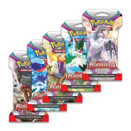 Paldea Evolved Sleeved Booster Pack Art Bundle [Set of 5], SV02: Paldea Evolved P502480