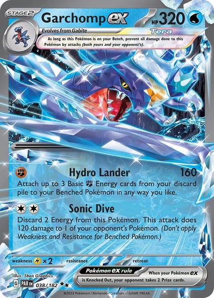 Garchomp ex - 038/182, SV04: Paradox Rift 038/182