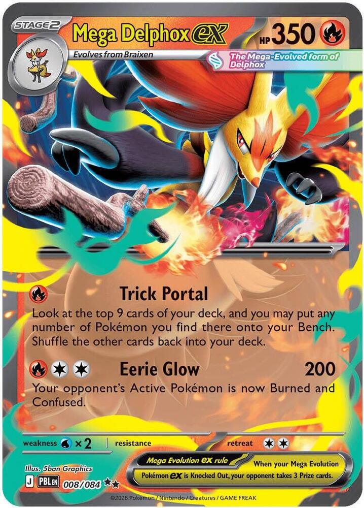 Mega Delphox ex, ME05: Pitch Black 008/084