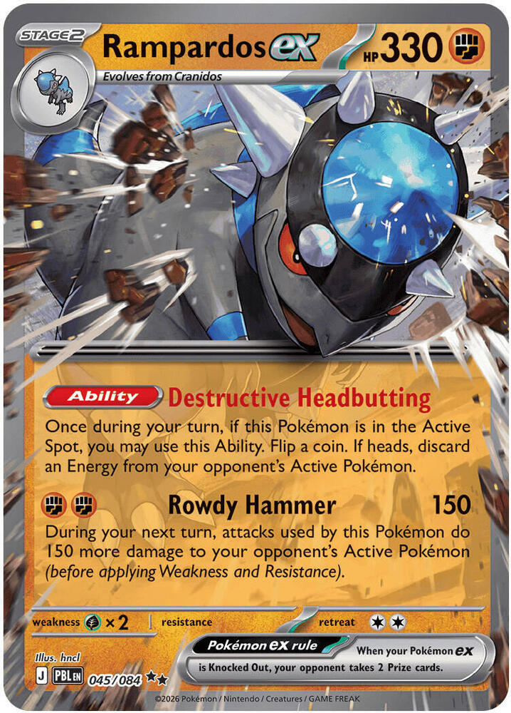 Rampardos ex - 045/084, ME05: Pitch Black 045/084