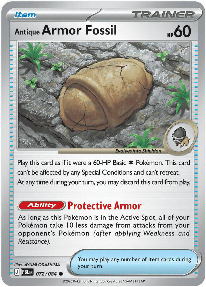 Antique Armor Fossil, ME05: Pitch Black 072/084