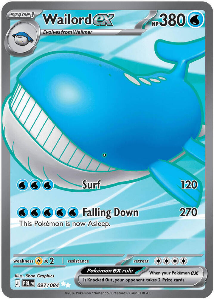 Wailord ex - 097/084, ME05: Pitch Black 097/084