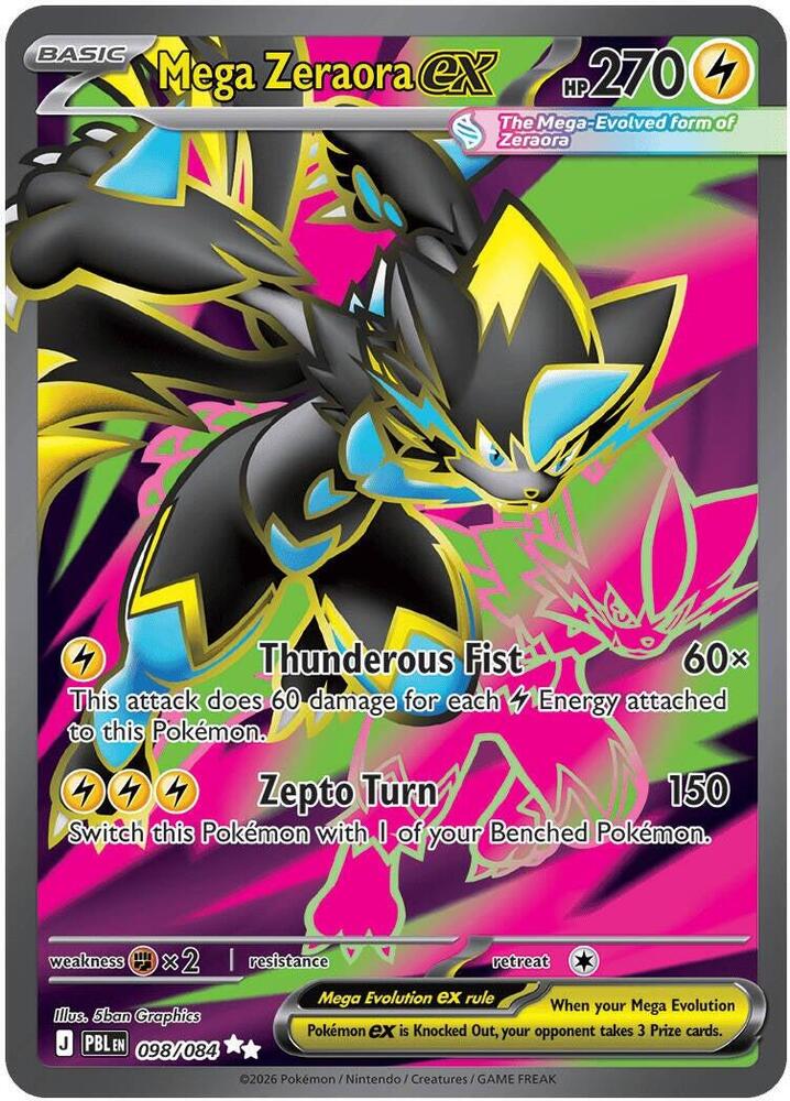 Mega Zeraora ex - 098/084, ME05: Pitch Black 098/084