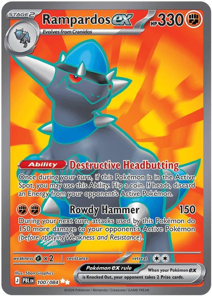Rampardos ex - 100/084, ME05: Pitch Black 100/084