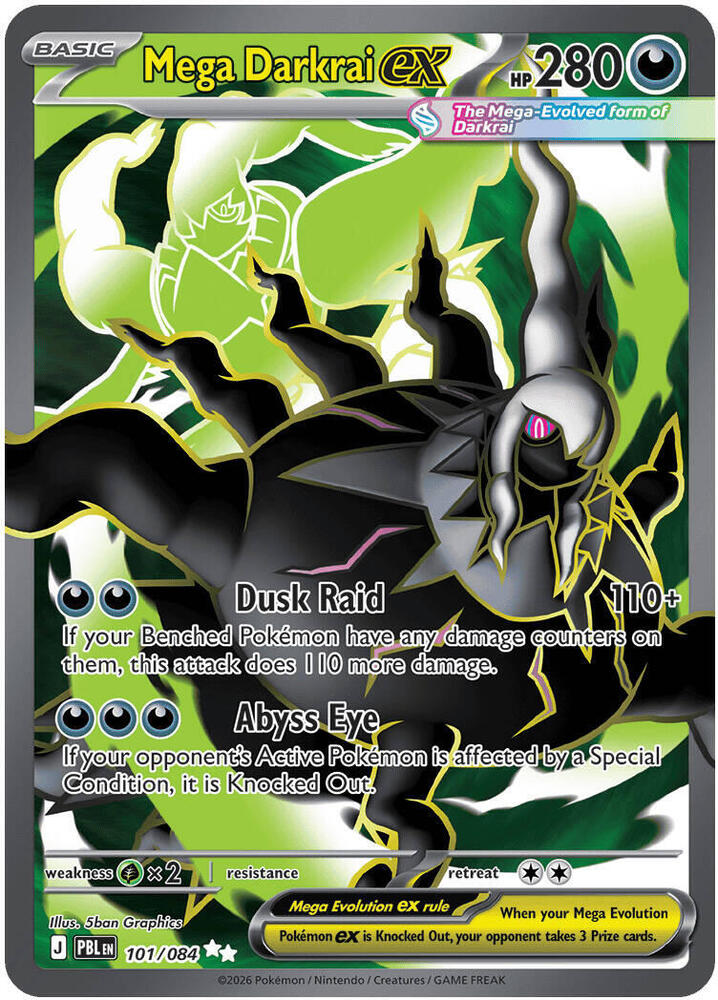 Mega Darkrai ex - 101/084, ME05: Pitch Black 101/084