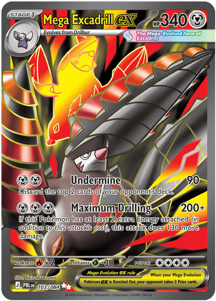 Mega Excadrill ex - 103/084, ME05: Pitch Black 103/084