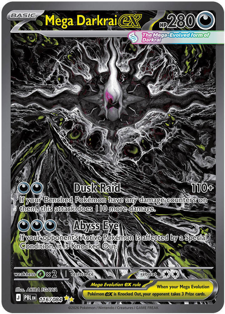 Mega Darkrai ex - 116/084, ME05: Pitch Black 116/084