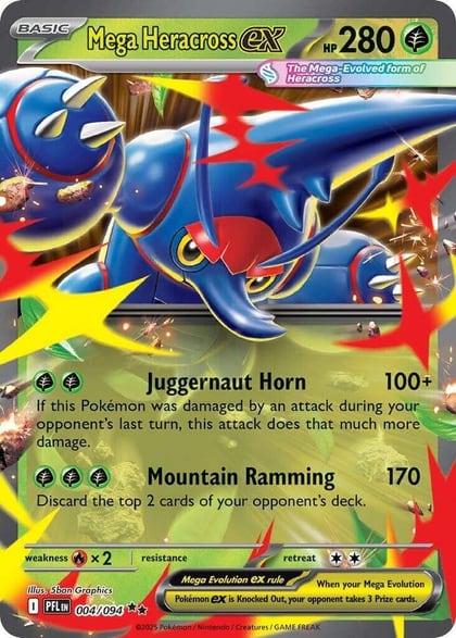 Mega Heracross ex - 004/094, ME02: Phantasmal Flames 004/094