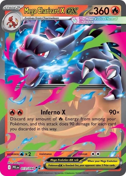 Mega Charizard X ex - 013/094, ME02: Phantasmal Flames 013/094