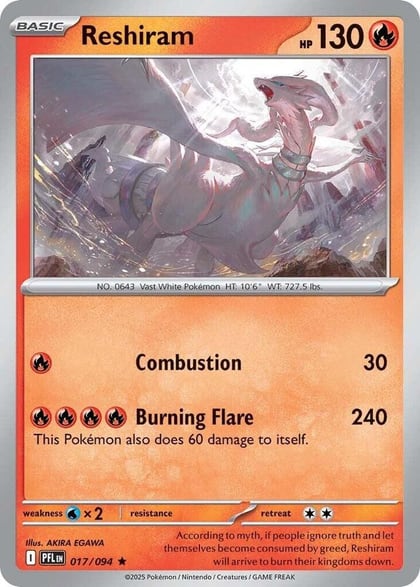 Reshiram, ME02: Phantasmal Flames 017/094